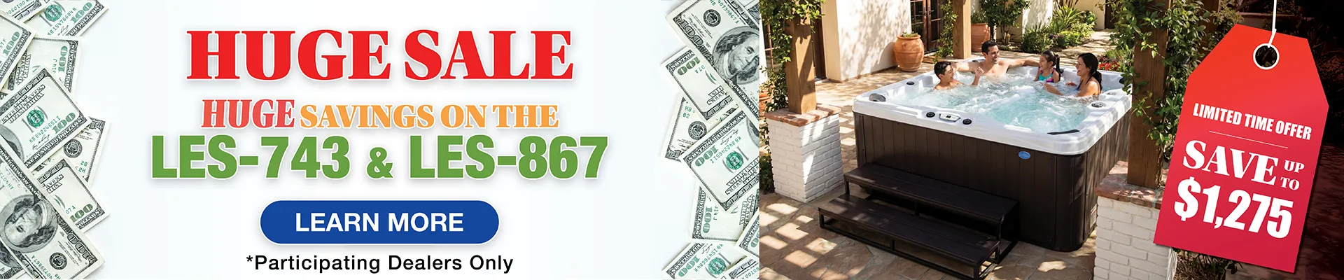 Calspas hot tub being used in a family setting - Lovington